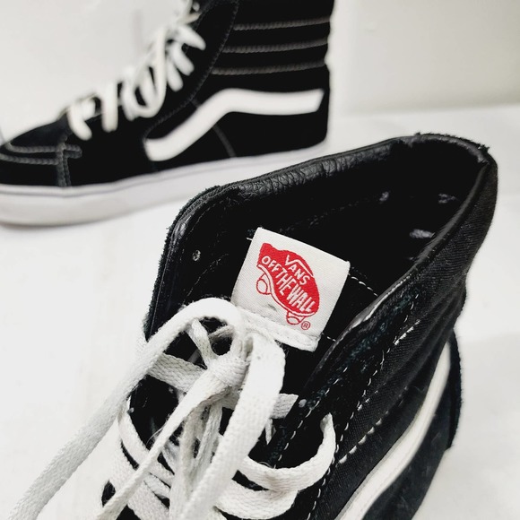 VANS Old Skool SK8 Hi High Top Sneakers 500714 Black White Men's Size 12 Shoes - Picture 9 of 12